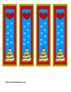 Cute Bookmarks featuring Christmas tree