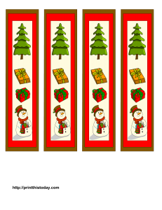 Snowman and Christmas Tree Bookmarks