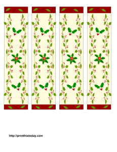 Bookmarks with Christmas Pattern