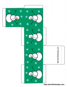 Free printable Christmas box template