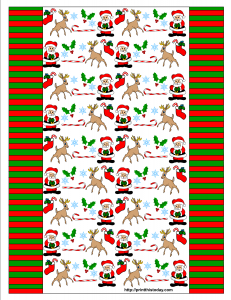 Candy wrappers with Santa Claus, Reindeer,Candy Cane and Snowflakes