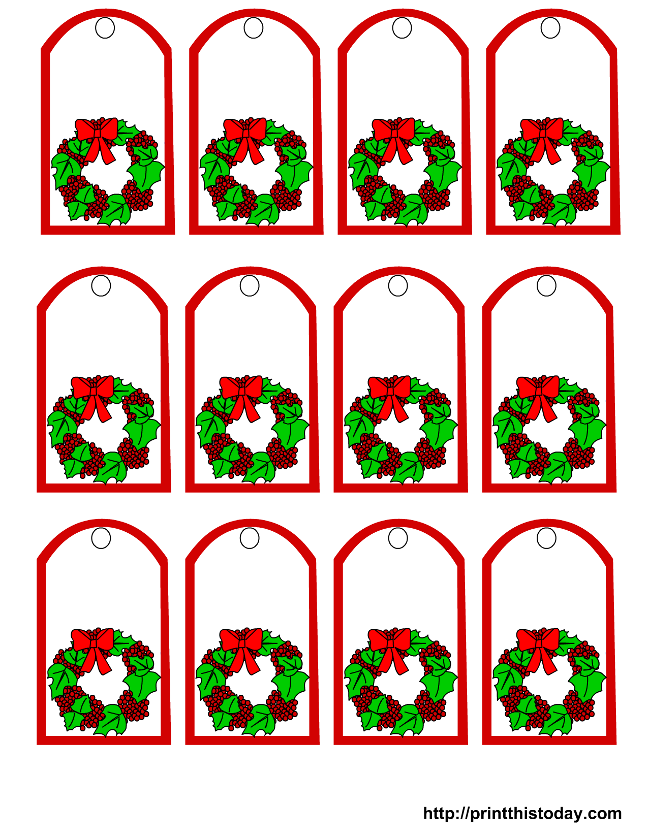 Printable Holiday Gift Tags Template Printable Templates