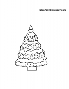 Free Printable Christmas Tree Coloring Page