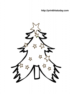 Adorable free printable Christmas tree