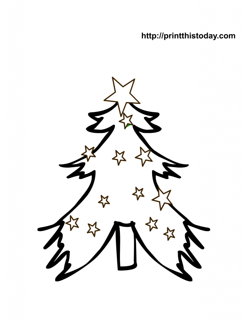 Free Printable Christmas Tree Coloring Pages