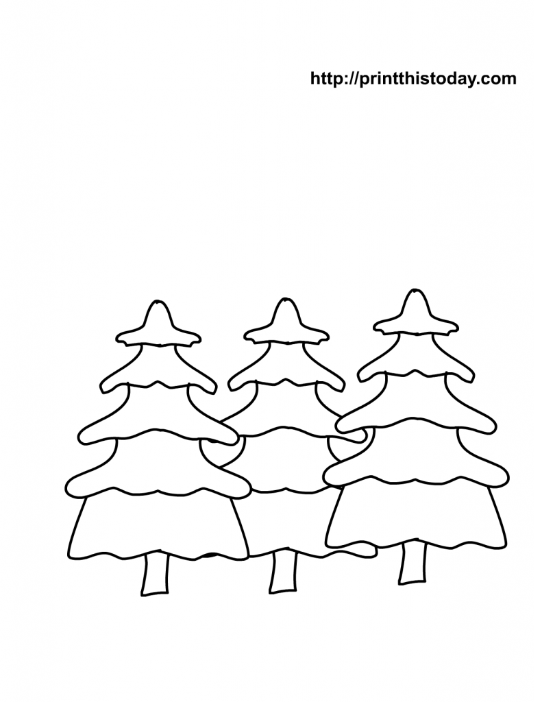 Free Printable Christmas Tree Coloring Pages