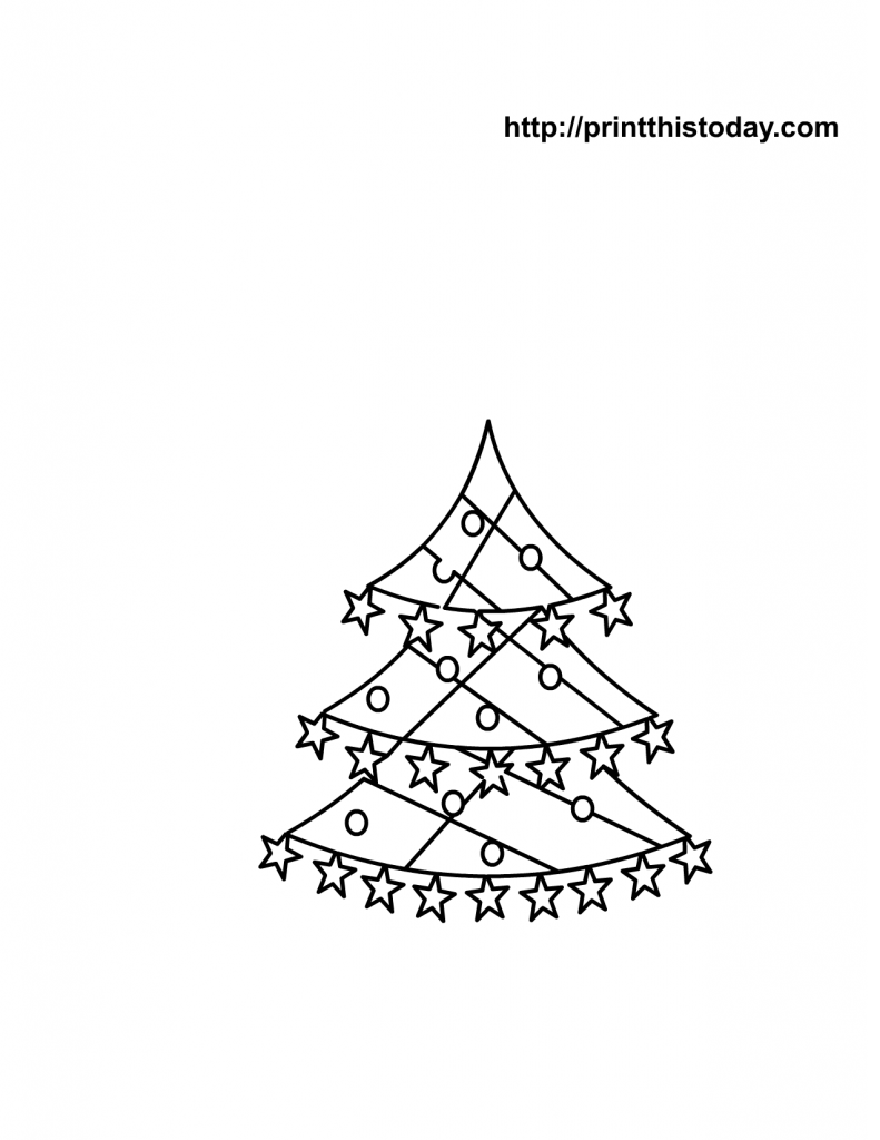 christmas-tree-coloring-page-6 | Print This Today, More than 1000 Free