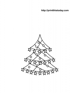 Christmas Tree design to color