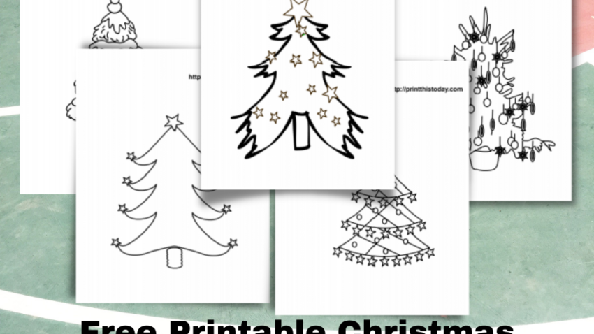 Free Printable Christmas Tree Coloring Pages