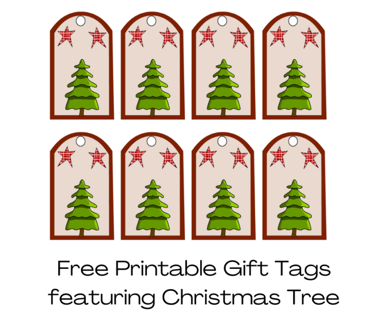 Free Printable Christmas Gift Tags featuring Christmas Tree