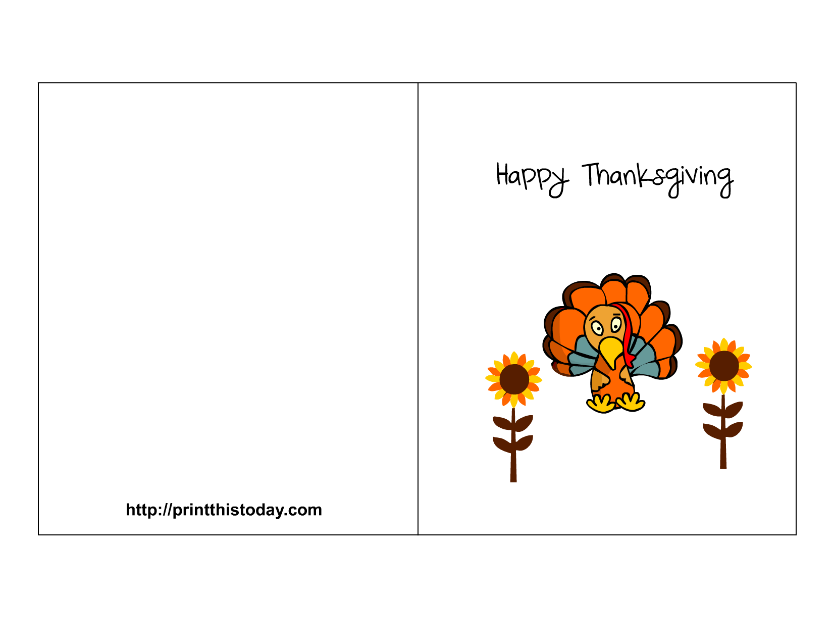Free Printable Thanksgiving Cards Template Printable Templates