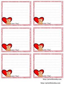 free printable love stationery