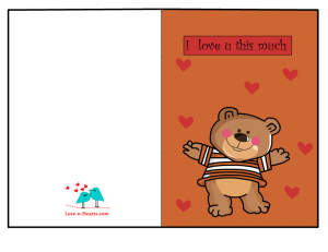 Free printable I love you Card