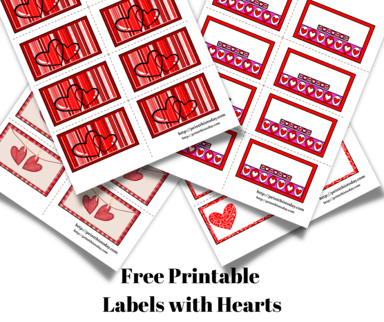 Free Printable Labels with Hearts