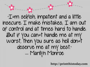 Love Quote by Marilyn Monroe