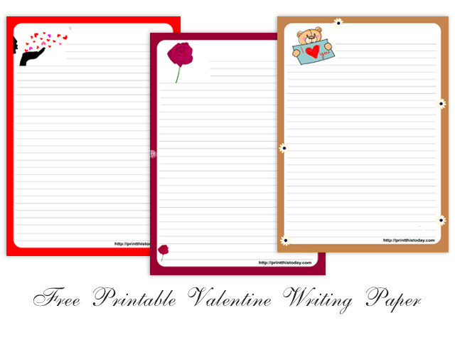 Free Printable Valentine Writing Paper Stationery