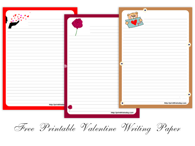 free printable valentine writing paper stationery