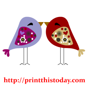 Cute Love Birds Clip Art