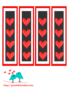 free printable bookmarks with hearts