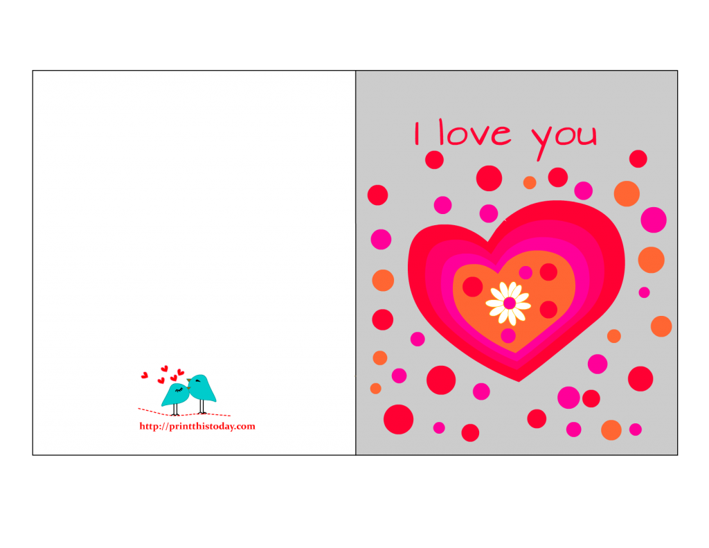 Free Printable Love Cards for Him