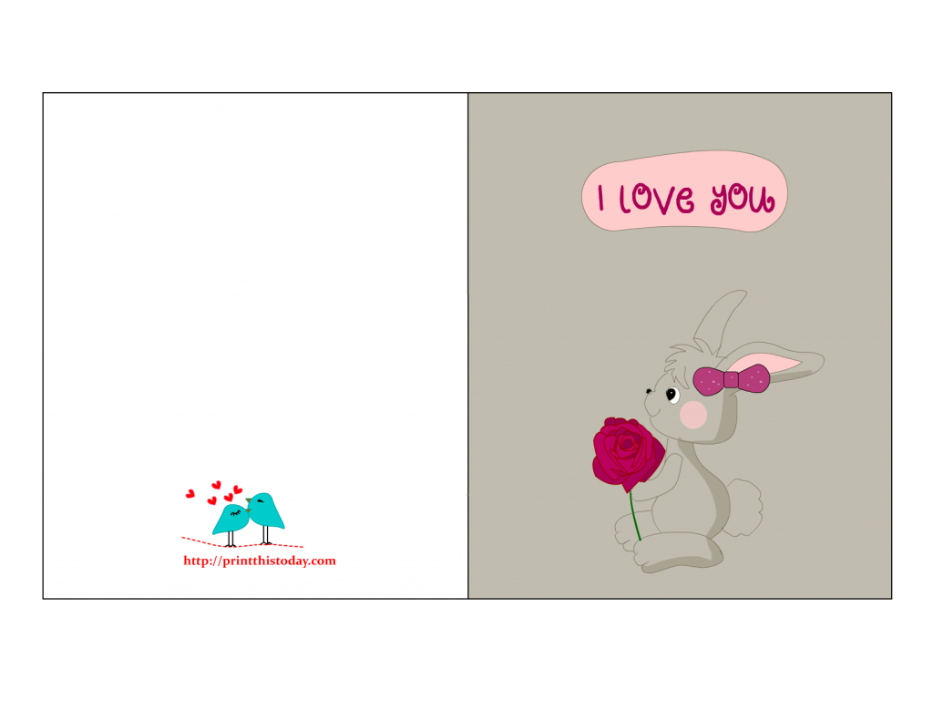 Free Printable “I love you” Cards for Him