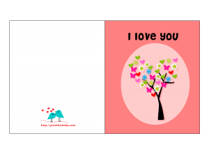 Valentine's day Card for him with Love Tree