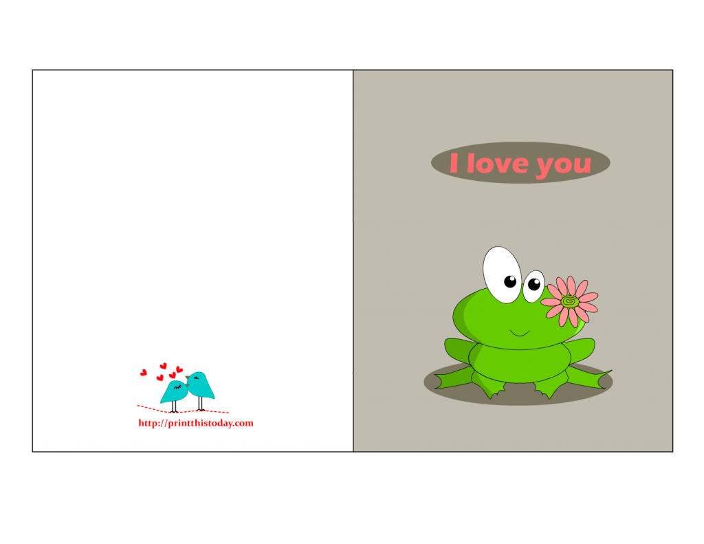 Free Printable “I love you” Cards for Him