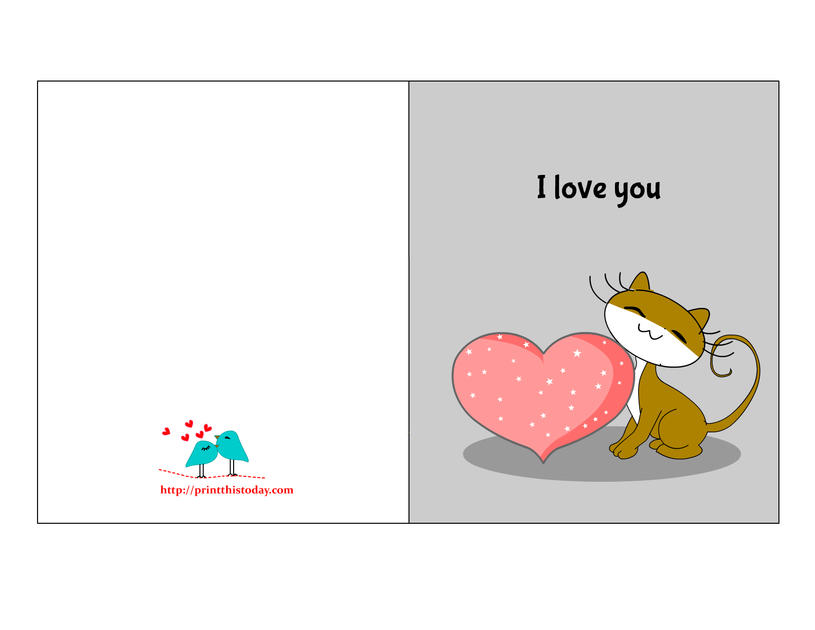 Free Printable “I love you” Cards for Him