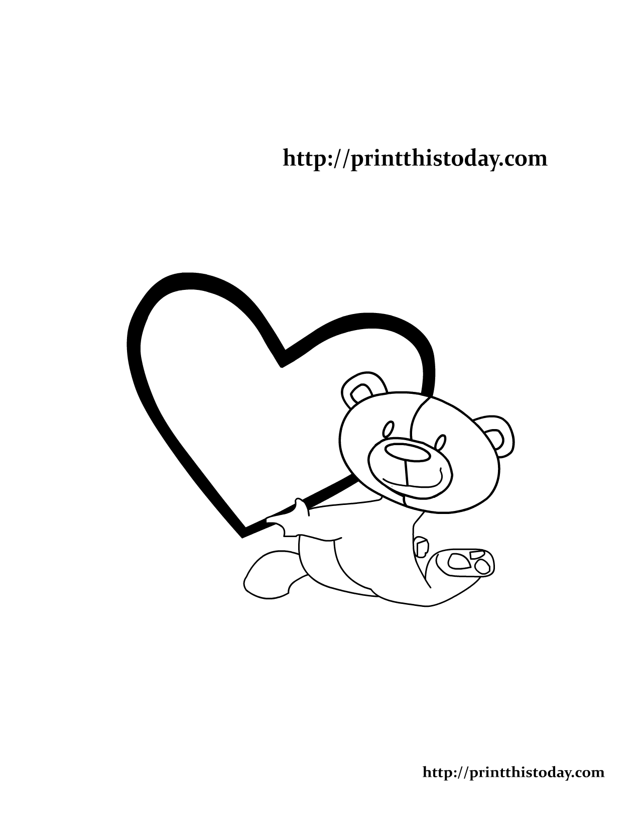 Adorable Teddy Bear Coloring Page