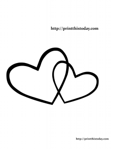 Two hearts coloring page