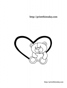 Cute Teddy Bear Coloring Page