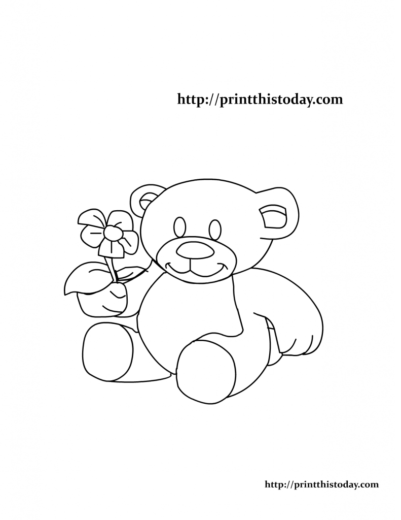 Free Printable Teddy Bear Coloring Pages