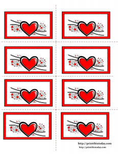 Free Printable Labels featuring Hearts