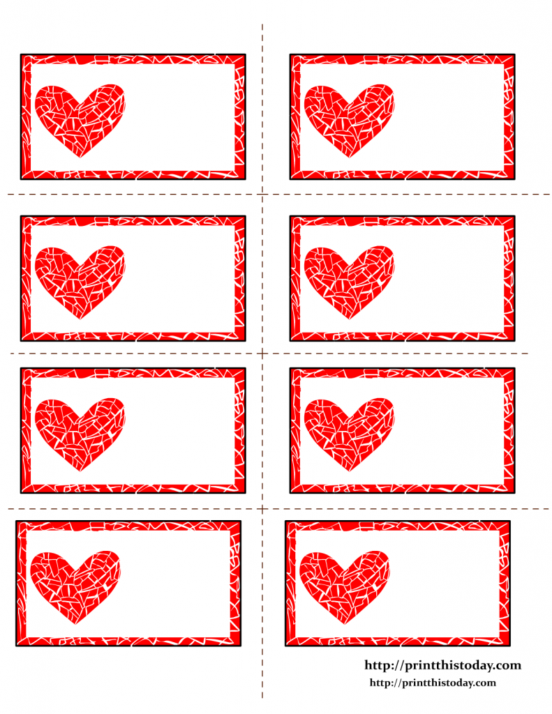 Free Printable Labels with Hearts