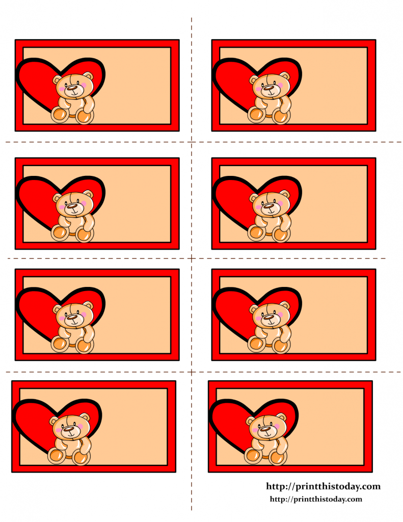 Free Printable Labels with Teddy Bears