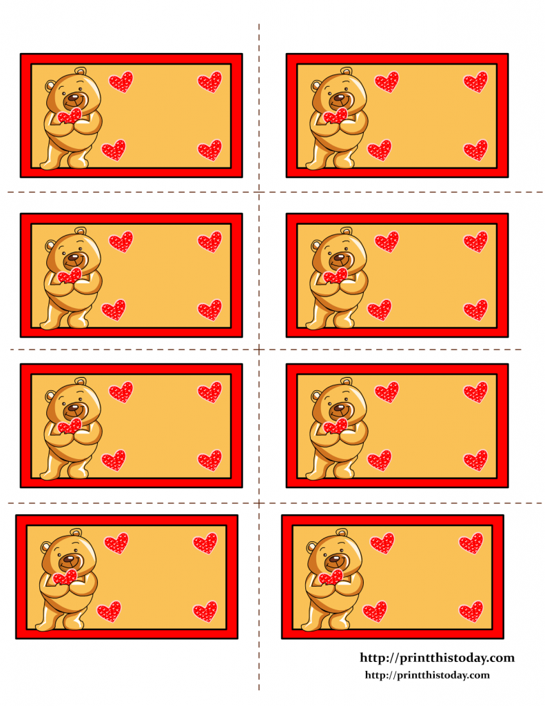 Free Printable Teddy Bear Labels