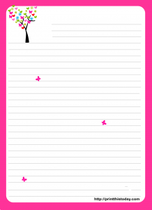 Love Tree letter Pad stationery
