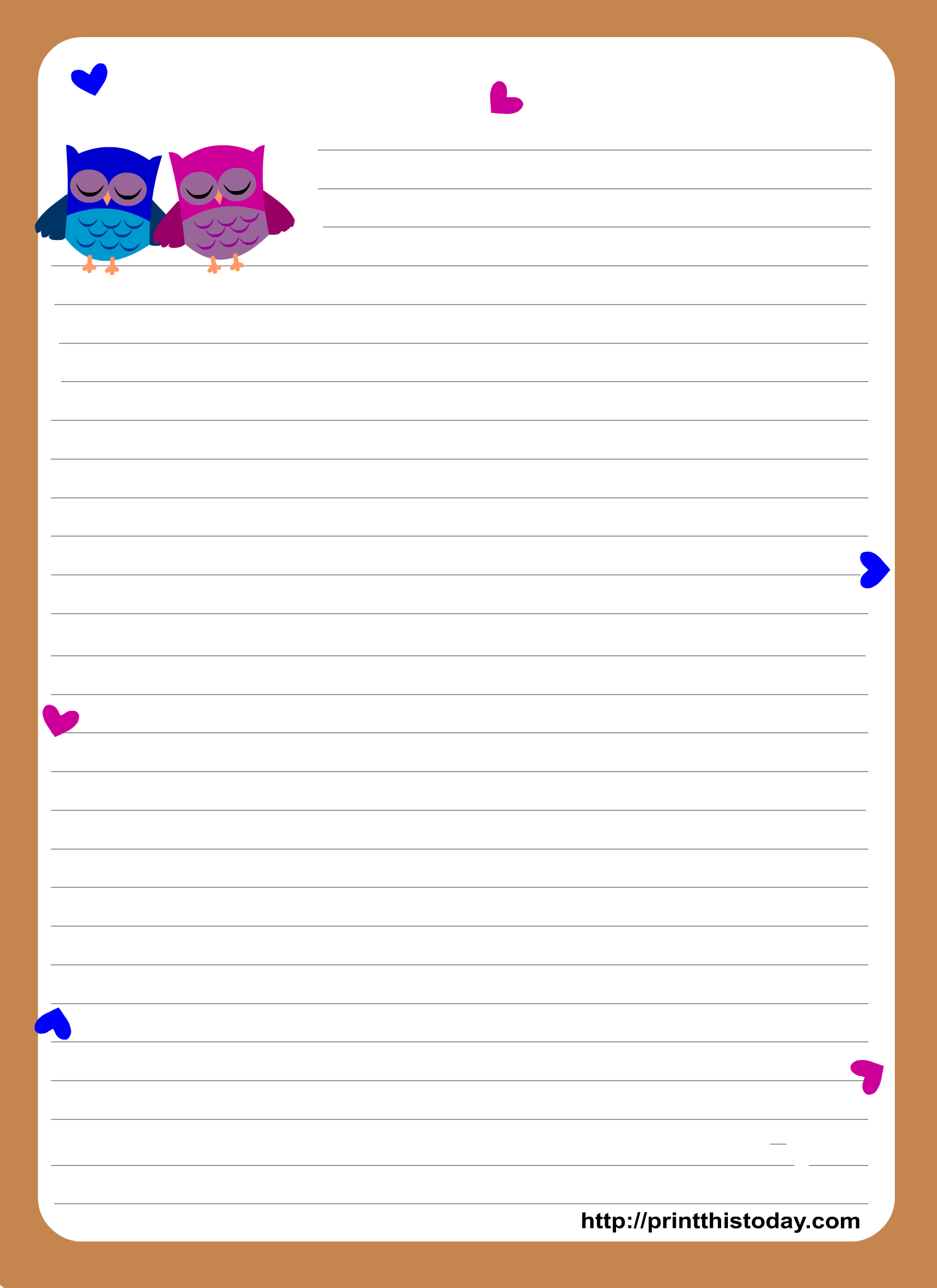 cute letter paper template