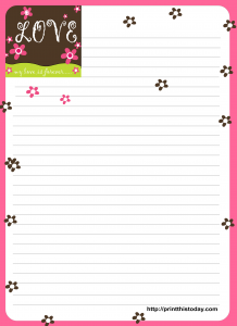 My love is forever Love letter Pad Printable