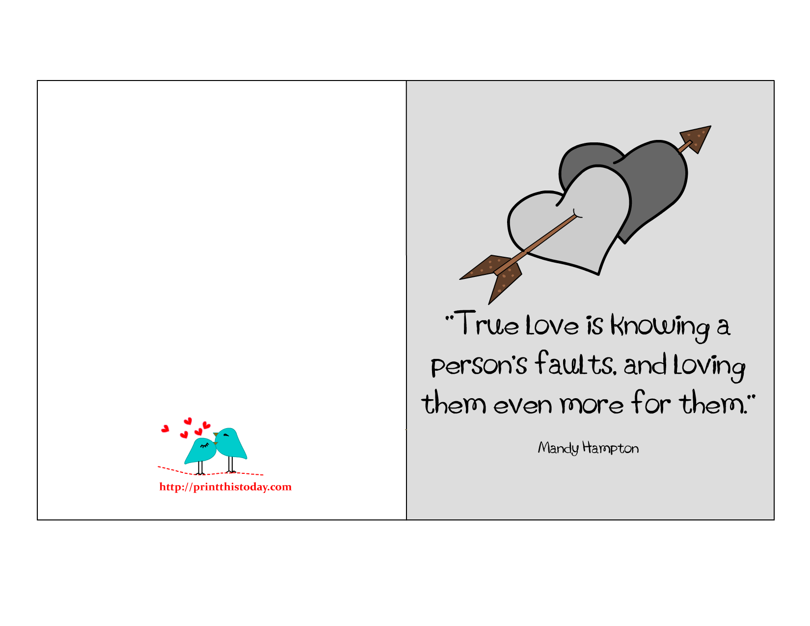 quotes love card for him Free with Love Quotes Printable Valentine Cards