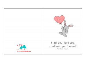 Love card with cute quote