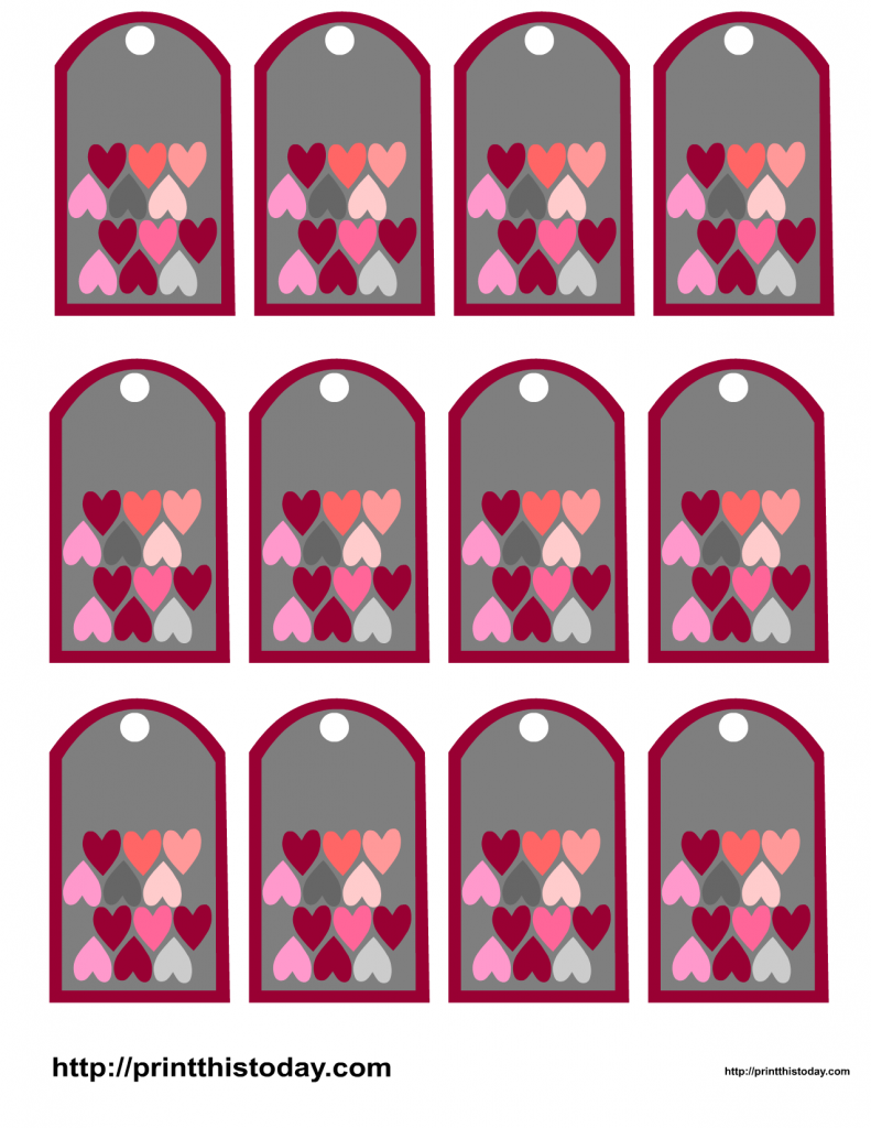 Favor Tags featuring Hearts