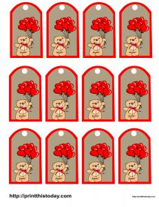 Free printable Valentine Favor tags