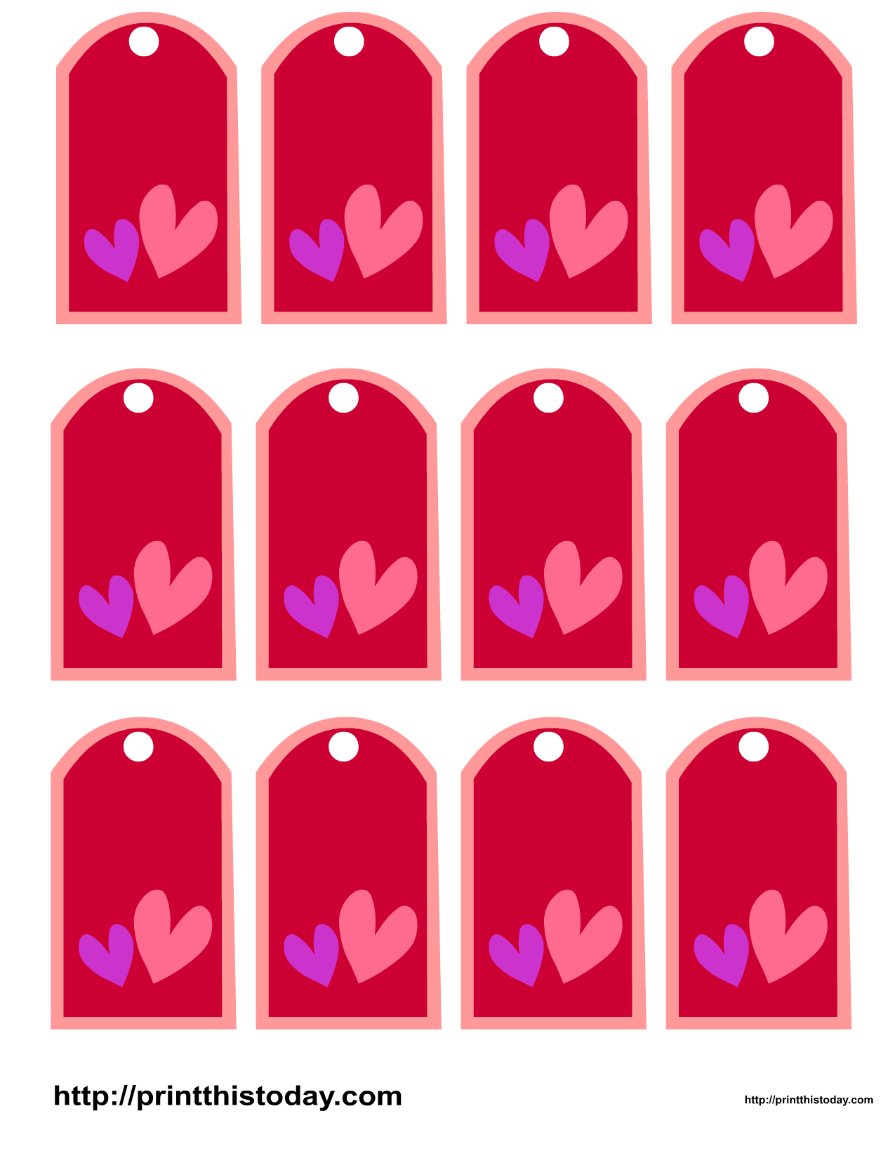 Favor Tags featuring Hearts