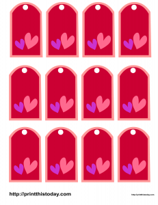 Favor Tags with two hearts