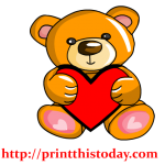 Free Love Teddy Bear Clip Art