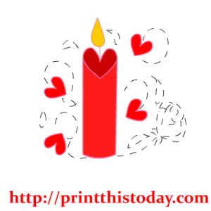 free valentine candle clip art