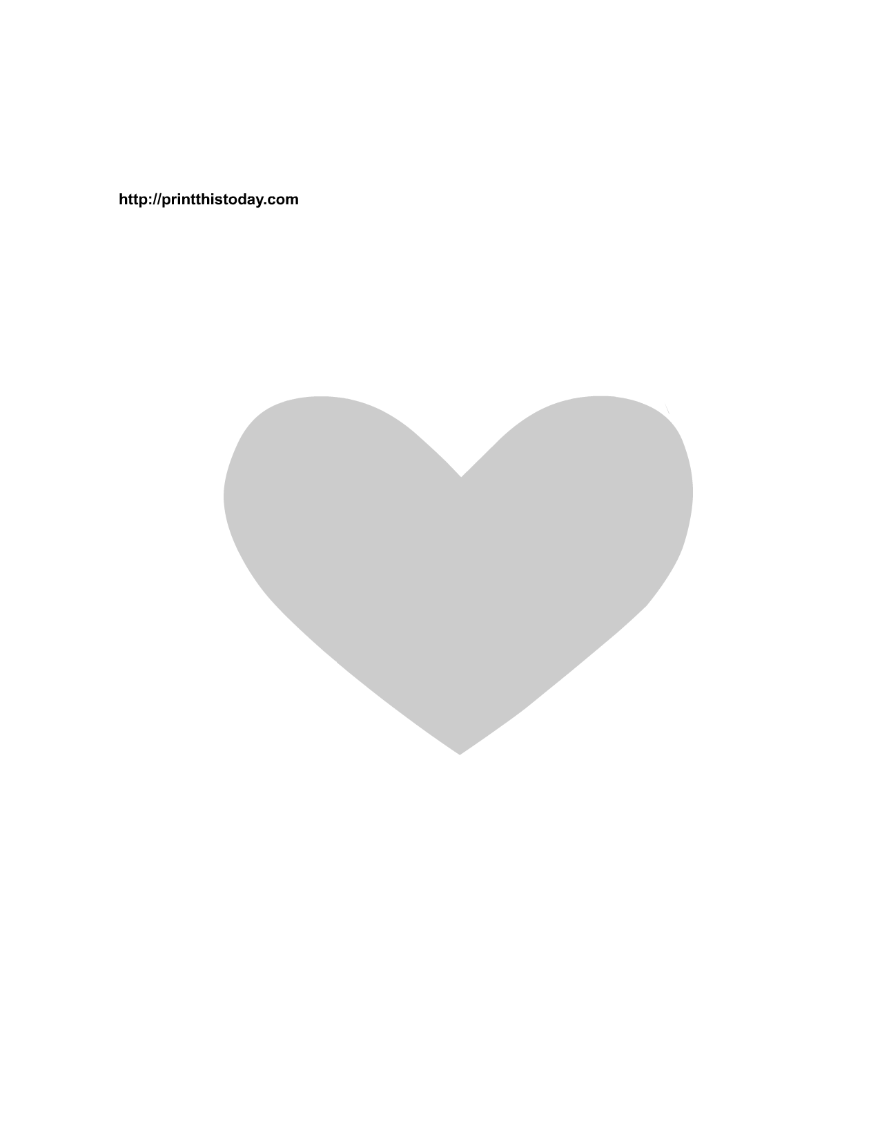 Free printable heart stencil