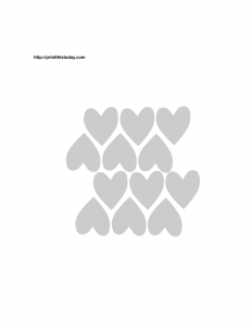 hearts pattern stencil