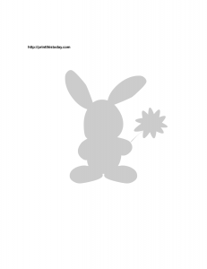 easter bunny and flower stencil